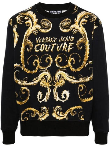 Chromo Couture Regular Fit Sweatshirt Black - VERSACE - BALAAN 1