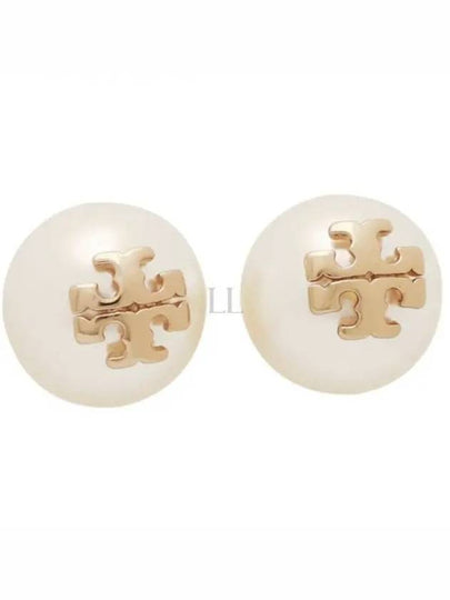 Crystal Pearl Stud Earring Gold - TORY BURCH - BALAAN 2