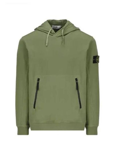 Cotton Waffen Patch Hoodie Sage Green - STONE ISLAND - BALAAN 2