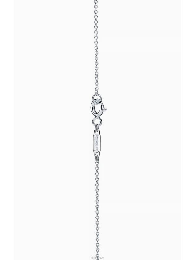 Tiffany Return to Blue Double Heart Tag Pendant Silver Necklace - TIFFANY & CO. - BALAAN 4