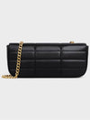 Monochrome Matelasse Long Chain Shoulder Bag Black - CELINE - BALAAN 3