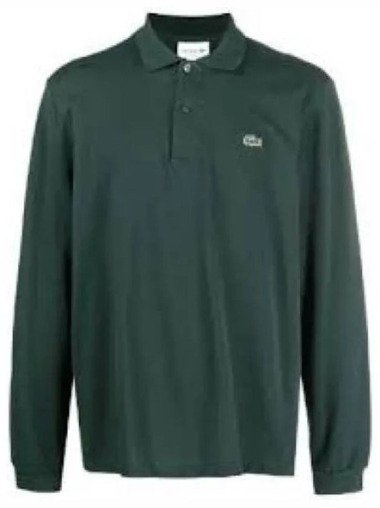 Men s Classic Fit Basic Long Sleeve Polo Khaki Green 1285981 - LACOSTE - BALAAN 1