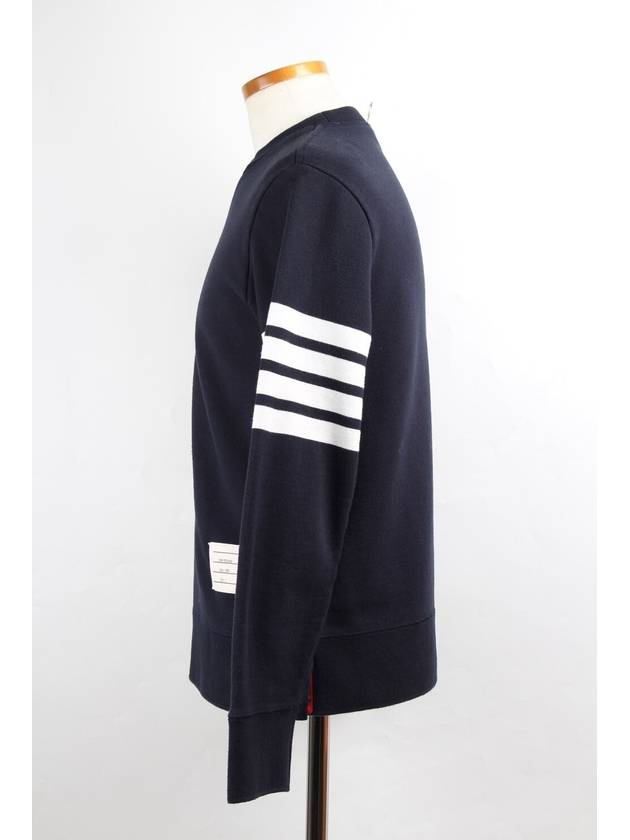 Diagonal armband sweatshirt navy 3 100 - THOM BROWNE - BALAAN 3