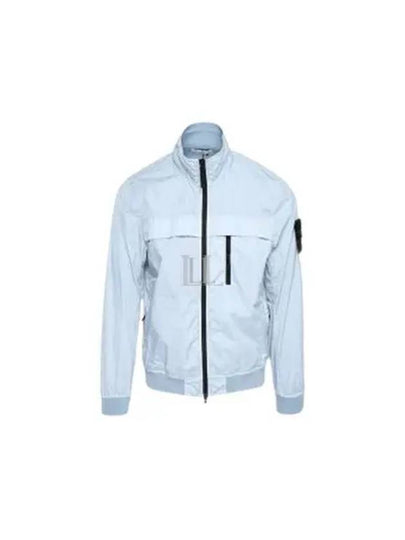 Compass Badge Pleated Windbreaker Blue - STONE ISLAND - BALAAN 2