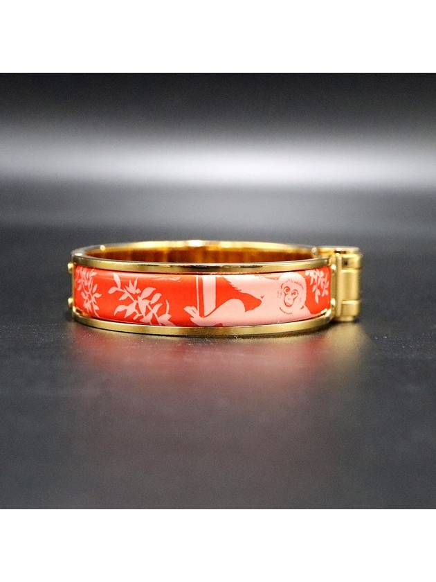 Hermes Enamel Print Gold Equateur Hinged Bracelet Women s - HERMES - BALAAN 7