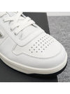 Downtown Triagle Logo Leather Low Top Sneakers White - PRADA - BALAAN 8