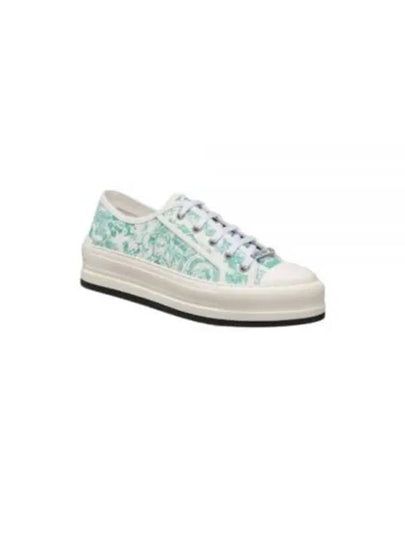 Walk NDior Toile De Jouy Sauvage Motif Platform Low Top Sneakers Aquamarina - DIOR - BALAAN 2