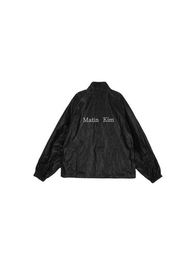 Logo Coating zip-up jacket black - MATIN KIM - BALAAN 1