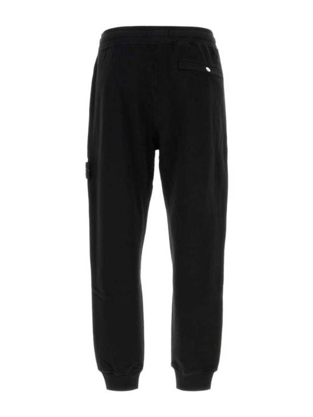 Compass Badge Cotton Track Pants Black - STONE ISLAND - BALAAN 3