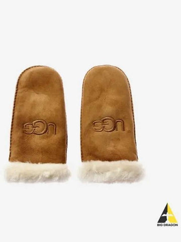 W Sheepskin Embroidered Mitten CHE - UGG - BALAAN 1