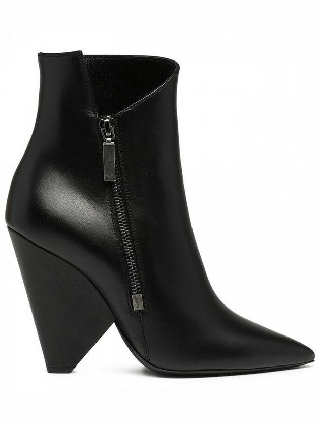 Nikki heel zipper detail Chelsea boots black - SAINT LAURENT - BALAAN.