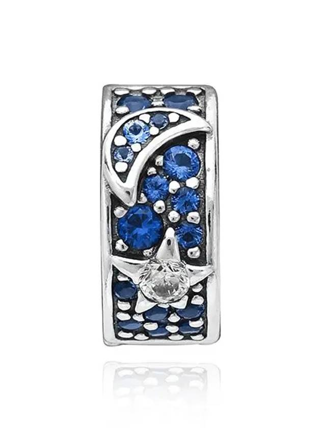 Crestial Sun Star Moon Clip Charm Blue Silver - PANDORA - BALAAN 3