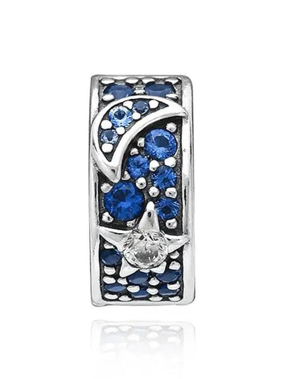 Celestial Sun Star Moon Clip Bracelet Charm Silver Blue - PANDORA - BALAAN 2