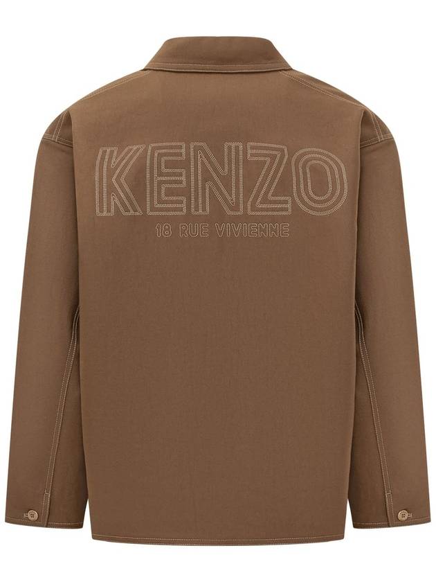 Archive 1970 Embroidered Workwear Jacket Brown - KENZO - BALAAN 3