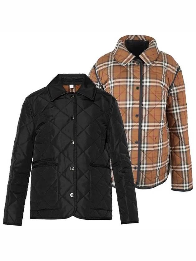 Diamond Quilted Nylon Canvas Jacket Black - BURBERRY - BALAAN 2