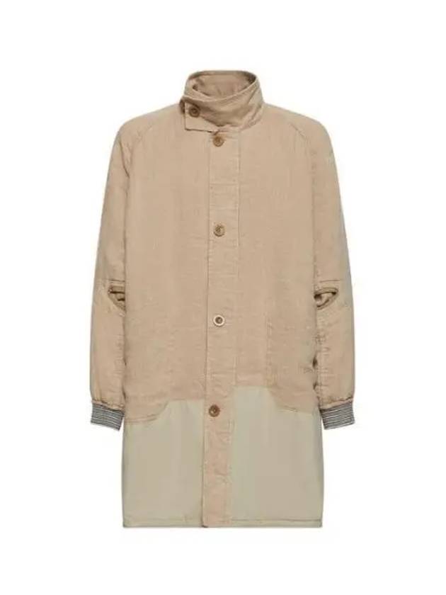 Reversible Linen Long Jacket Beige - MAISON MARGIELA - BALAAN 2