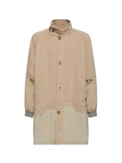 Reversible Linen Long Jacket Beige - MAISON MARGIELA - BALAAN 2