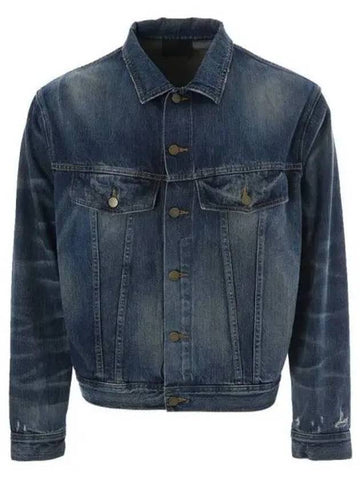 Back logo high damage washed denim jacket 271959 - FEAR OF GOD - BALAAN 1