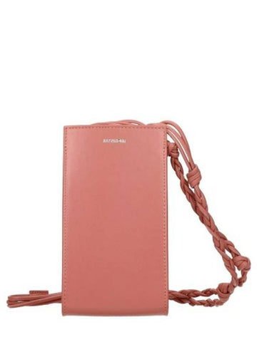 Tangle Phone Holder Leather Cross Bag Pink - JIL SANDER - BALAAN 1