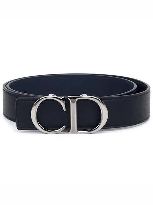 Reversible CD Leather Belt Black - DIOR - BALAAN 2