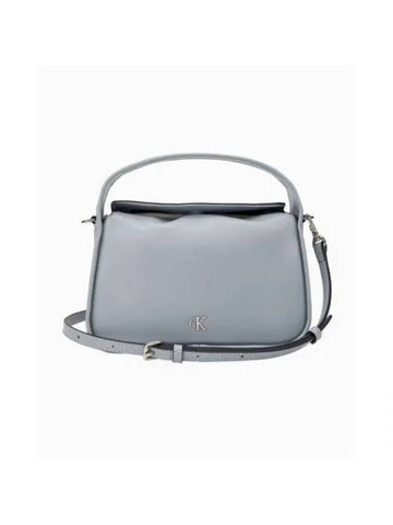 Jeans Metal Monogram Mini Block Cross Bag Blue - CALVIN KLEIN - BALAAN 1