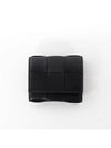 Intrecciato Tri-Fold Zipper Half Wallet Black - BOTTEGA VENETA - BALAAN 2