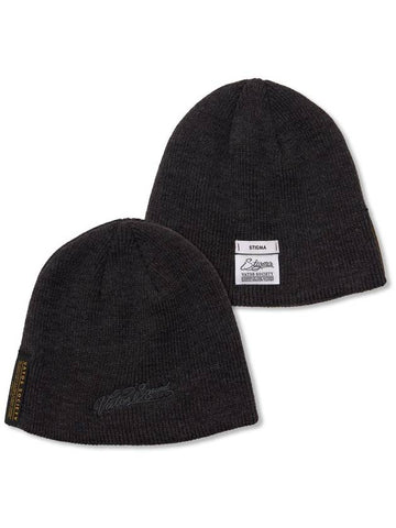 Vatos Squad Embroidered Beanie Charcoal - STIGMA - BALAAN 1