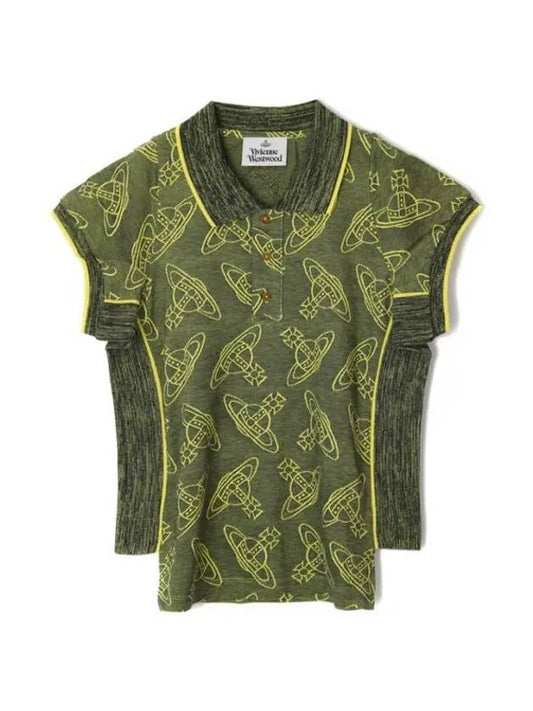 Side Stripped Polo Shirt Green - VIVIENNE WESTWOOD - BALAAN 1