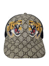 Tigers Print GG Supreme Baseball Hat Beige Ebony - GUCCI - BALAAN 2