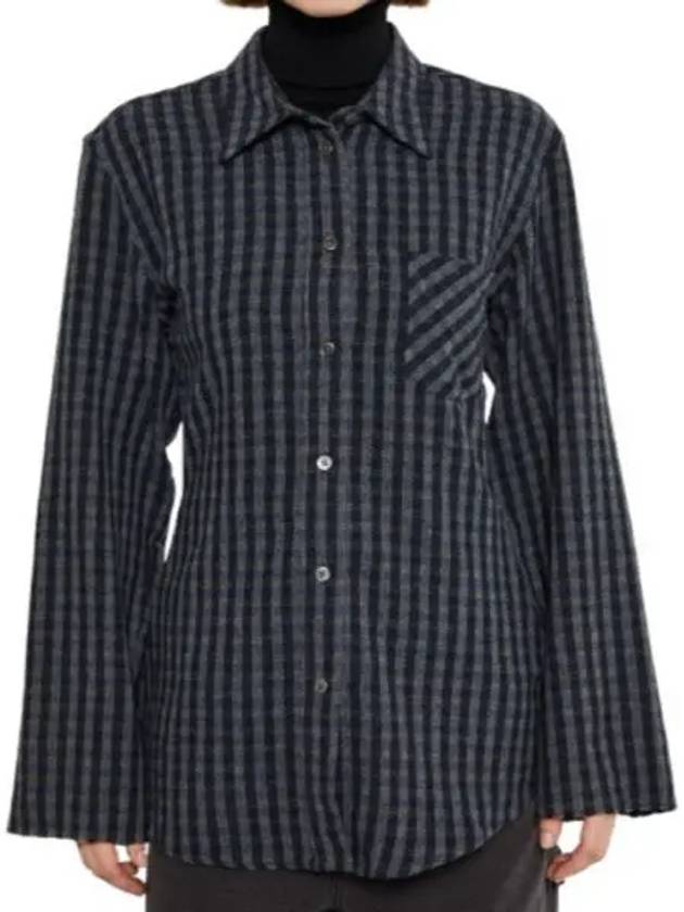 Principal Check Rural Wool Shirt Grey - OUR LEGACY - BALAAN 2