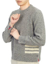 Donegal 4-Bar Striped Crew Neck Wool Knit Top Light Grey - THOM BROWNE - BALAAN 8