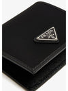 Enamel Triangle Logo Re-Nylon Half Wallet Black - PRADA - BALAAN 4