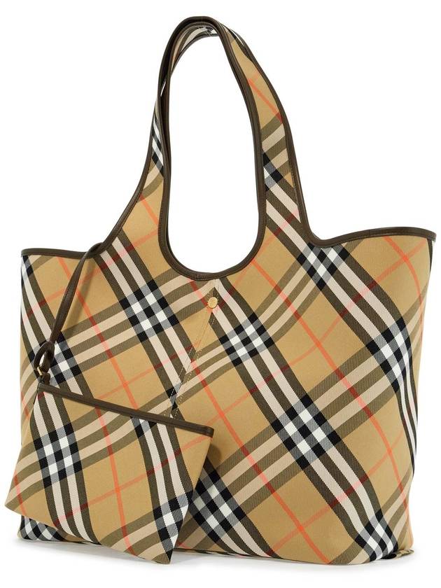 Check Medium Tote Bag Sand - BURBERRY - BALAAN 4