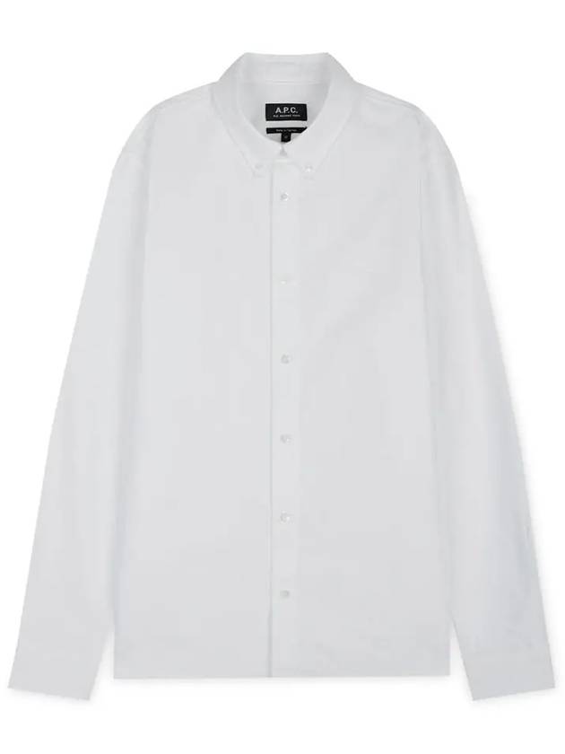 Men's Chemise GreGG Long Sleeve Shirt White - A.P.C. - BALAAN 4