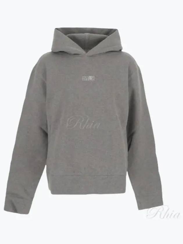 Small Number Logo Cotton Hoodie Grey - MAISON MARGIELA - BALAAN 2