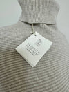 Cashmere blend neck polar knit oatmeal color Brunello Cucinelli M16134503 - BRUNELLO CUCINELLI - BALAAN 5