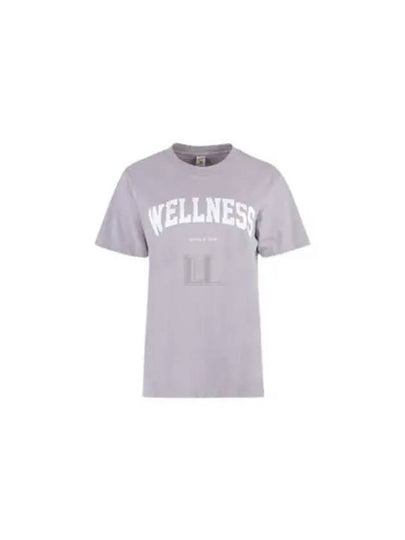 Wellness Logo Print Cotton Short Sleeve T-Shirt Lilac - SPORTY & RICH - BALAAN 2