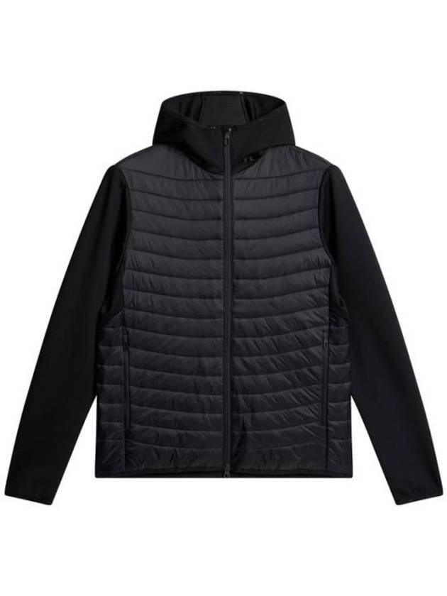 Men's Holden Quilt Hybrid Hooded Jacket Black - J.LINDEBERG - BALAAN 2