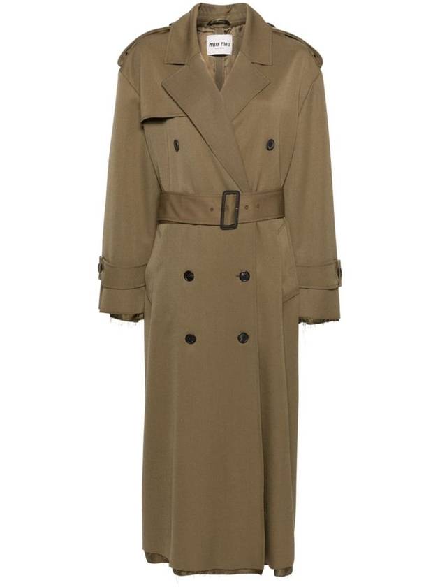 belted trench coat beige - MIU MIU - BALAAN 2