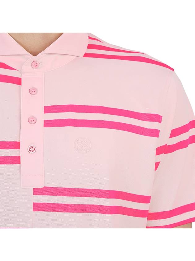 Golf Wear Men s Collar Short Sleeve T Shirt G4MS23K182 BLUSH - G/FORE - BALAAN 9