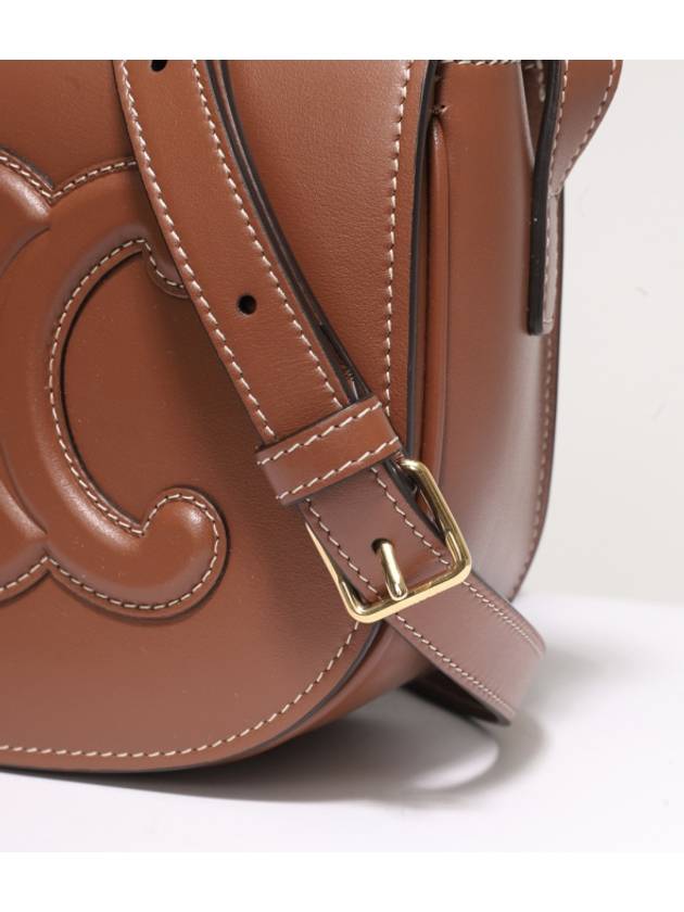 Folco Cuir Triomphe Calfskin Cross Bag Tan - CELINE - BALAAN 5