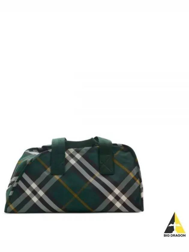 Shield Check Pattern Medium Duffel Bag Green - BURBERRY - BALAAN 2