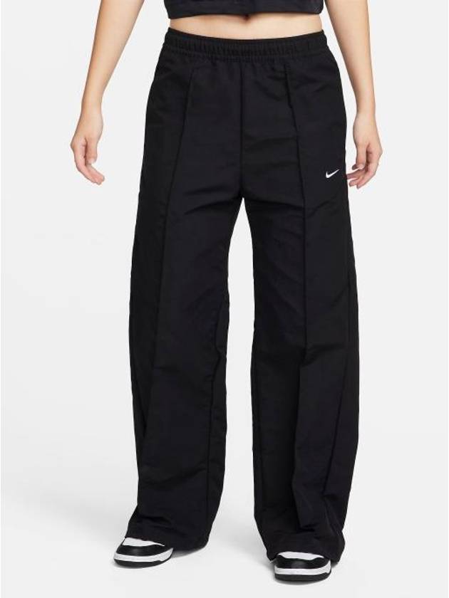 Sportswear Everything Woven Mid-Rise Open Hem Track Pants Black - NIKE - BALAAN 2