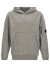 Diagonal Raised Fleece Lens Hoodie Grey - CP COMPANY - BALAAN 2