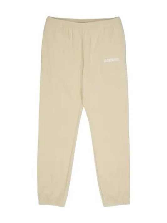 Jacquemus Logo Embroidered Jogger Pants Light Beige - JACQUEMUS - BALAAN 1