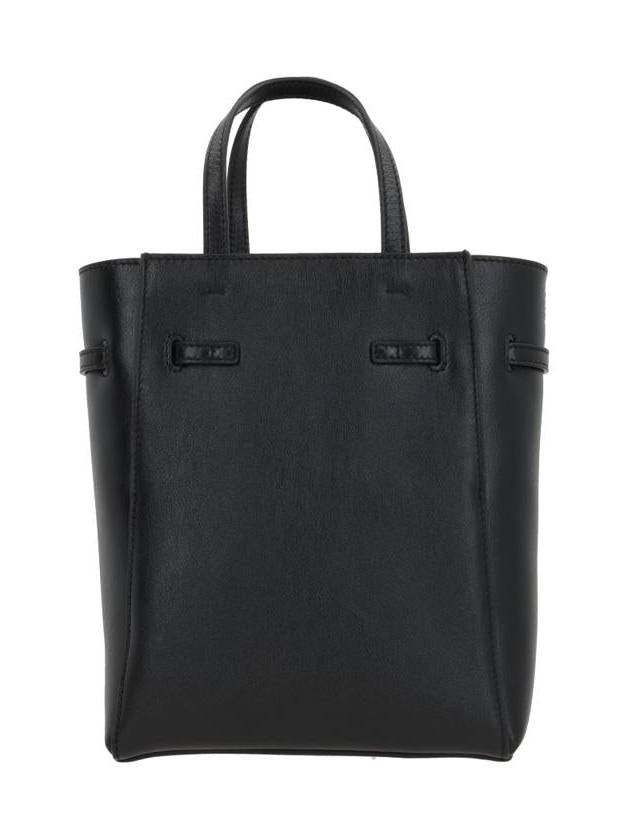 Mini Voyou Leather Tote Bag Black - GIVENCHY - BALAAN 5