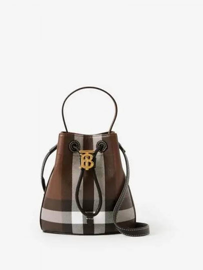 TB Mini Bucket Bag Dark Birch Brown - BURBERRY - BALAAN 2