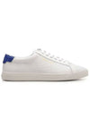 Andy Glitter Leather Low Top Sneakers White Blue - SAINT LAURENT - BALAAN 1