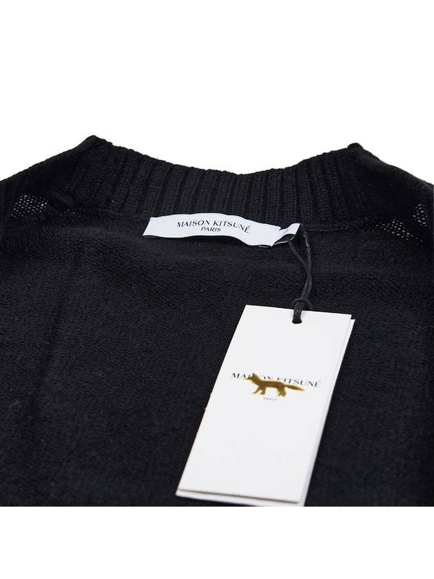 Baby Fox Patch Cosy Cardigan Black - MAISON KITSUNE - BALAAN 9