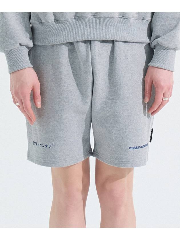 double logo sweat shorts gray - REPLAYCONTAINER - BALAAN 1